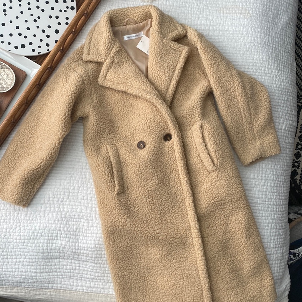Blanc De Blanc Teddy Long Coat